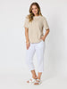 Charmed Stripe Print Tee - Natural rc&co