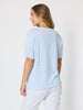 Charmed Stripe Print Tee - Sky Blue rc&co