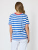 Rhode Island Embroidered Stripe Tee - Azure White RC&CO