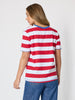 Rhode Island Embroidered Stripe Tee - Red White RC&CO