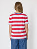 Rhode Island Embroidered Stripe Tee - Red White RC&CO