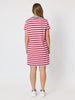 Rhode Island Embroidered Stripe Dress - Red White