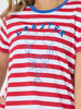 Rhode Island Embroidered Stripe Dress - Red White