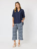 Del Mar Pleat Detail Top - Navy rc&co