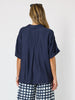 Del Mar Pleat Detail Top - Navy rc&co