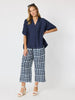 Del Mar Pleat Detail Top - Navy rc&co