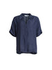 Del Mar Pleat Detail Top - Navy rc&co