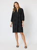 Carmen Embroidered Lace Dress  - Black rc&co