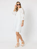 Carmen Embroidered Lace Dress  - White