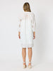 Carmen Embroidered Lace Dress  - White