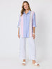 Paros Linen Stripe Shirt - Sky Multi