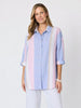 Paros Linen Stripe Shirt - Sky Multi