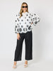 Paloma Embroidered Scalloped Shirt - White/Black rc&co
