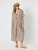 Haven Breeze Linen Dress - Mocha rc&co