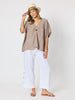 Bayview Wide Leg Linen Pant - White rc&co