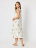Island Breeze Embroidered Dress - Ivory Gold