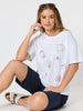 Saltwater Embroidered Tee - White rc&co