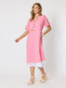 Capri Coast Dress - Raspberry