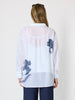 Rosa Floral Print Sheer Shirt - White/Navy rc&co
