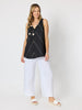 Bayview Wide Leg Linen Pant - White rc&co