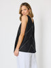 Haven Chevron Stitch Linen Cami - Black/White rc&co