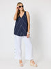 Bayview Wide Leg Linen Pant - White rc&co