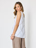 Haven Chevron Stitch Linen Cami - White Mocha rc&co