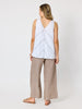 Haven Chevron Stitch Linen Cami - White Mocha rc&co
