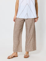Haven Linen Wide Leg Pant - Mocha