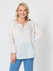 Sail Stripe Print Top - White Multi rc&co