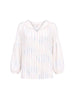 Sail Stripe Print Top - White Multi