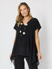 Traveller Angle Hem Top - Black rc&co