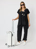Traveller Angle Hem Top - Black rc&co