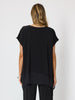 Traveller Angle Hem Top - Black rc&co