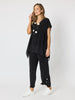 Traveller Angle Hem Top - Black rc&co