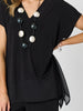 Traveller Angle Hem Top - Black rc&co