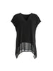 Traveller Angle Hem Top - Black rc&co