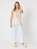 Bayview Wide Leg Linen Pant - White rc&co