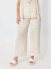 Sunset Palm Print Wide Leg Pant - Natural/White