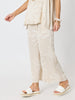 Sunset Palm Print Wide Leg Pant - Natural/White