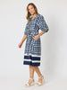 Monaco Grid Print Dress - Navy/White rc&co