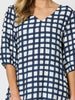 Monaco Grid Print Dress - Navy/White rc&co