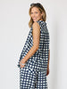 Monaco Grid Print Top - Navy/White rc&co
