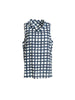 Monaco Grid Print Top - Navy/White rc&co