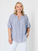 Monaco Embroidered Spot Top - Pale Blue rc&co