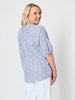 Monaco Embroidered Spot Top - Pale Blue rc&co