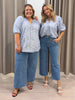 Monaco Embroidered Spot Top - Pale Blue
