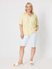 Monaco Embroidered Spot Top - Lemon