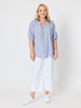 Hudson Wide Leg Crop Jean - White rc&co
