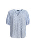 Monaco Embroidered Spot Top - Pale Blue rc&co